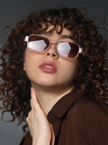 The Sunset Square Sunglass - Rose Pink