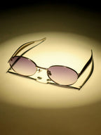 Haute Sauce The Retro Oval Sunglass - Violet Haze