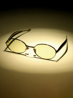 The Retro Oval Sunglass - Forest Green