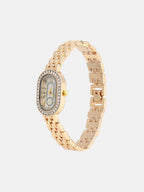 Haute Sauce The-Embellished-Roman-Oval-Watch-With-Bracelet-Combo