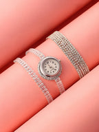 Haute Sauce The-Crystalized-Wrap-Round-Watch--With-Bracelet-Combo