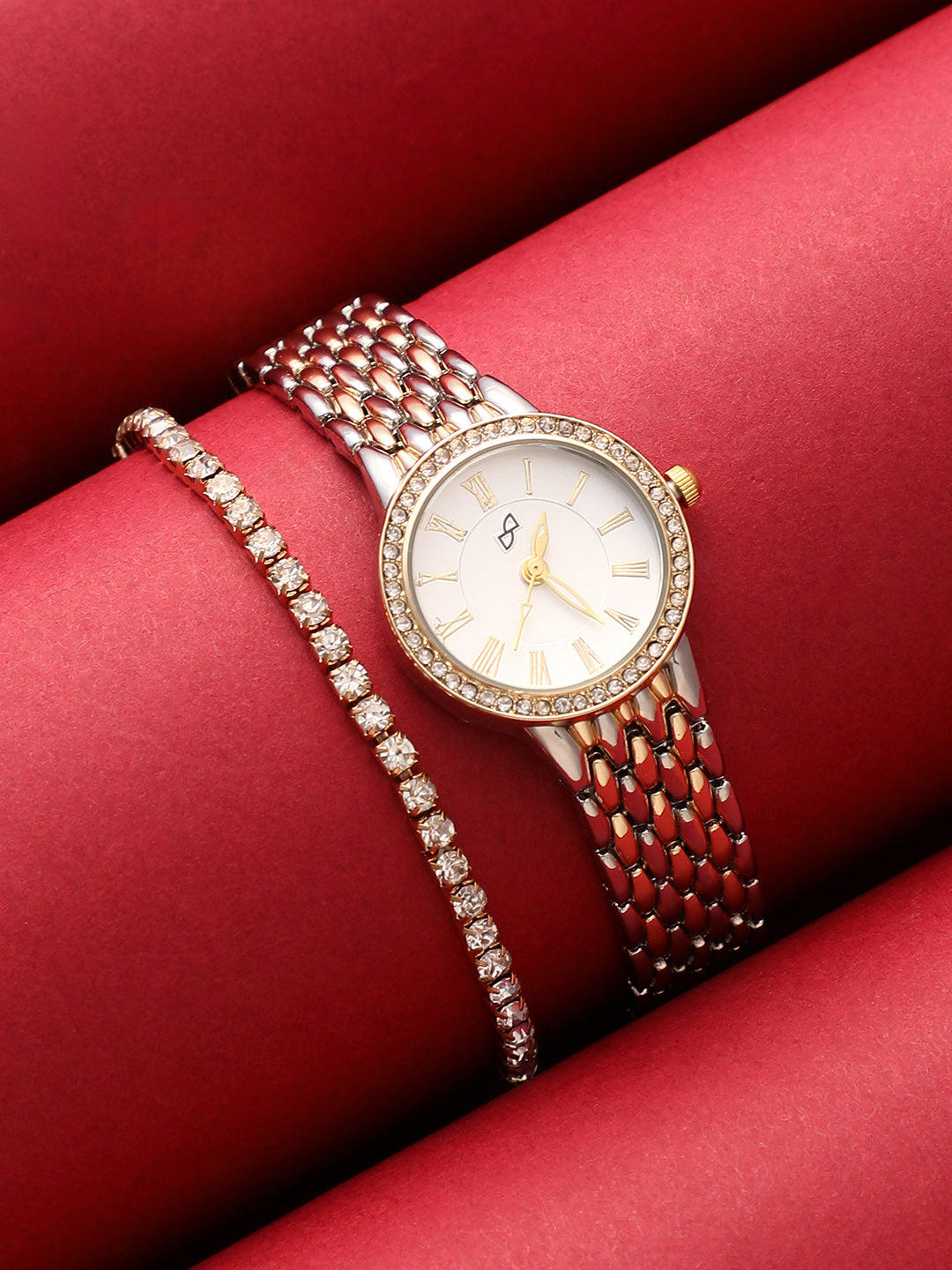 Haute Sauce The-Roman-Venin-Round-Watch-With-Bracelet-Combo