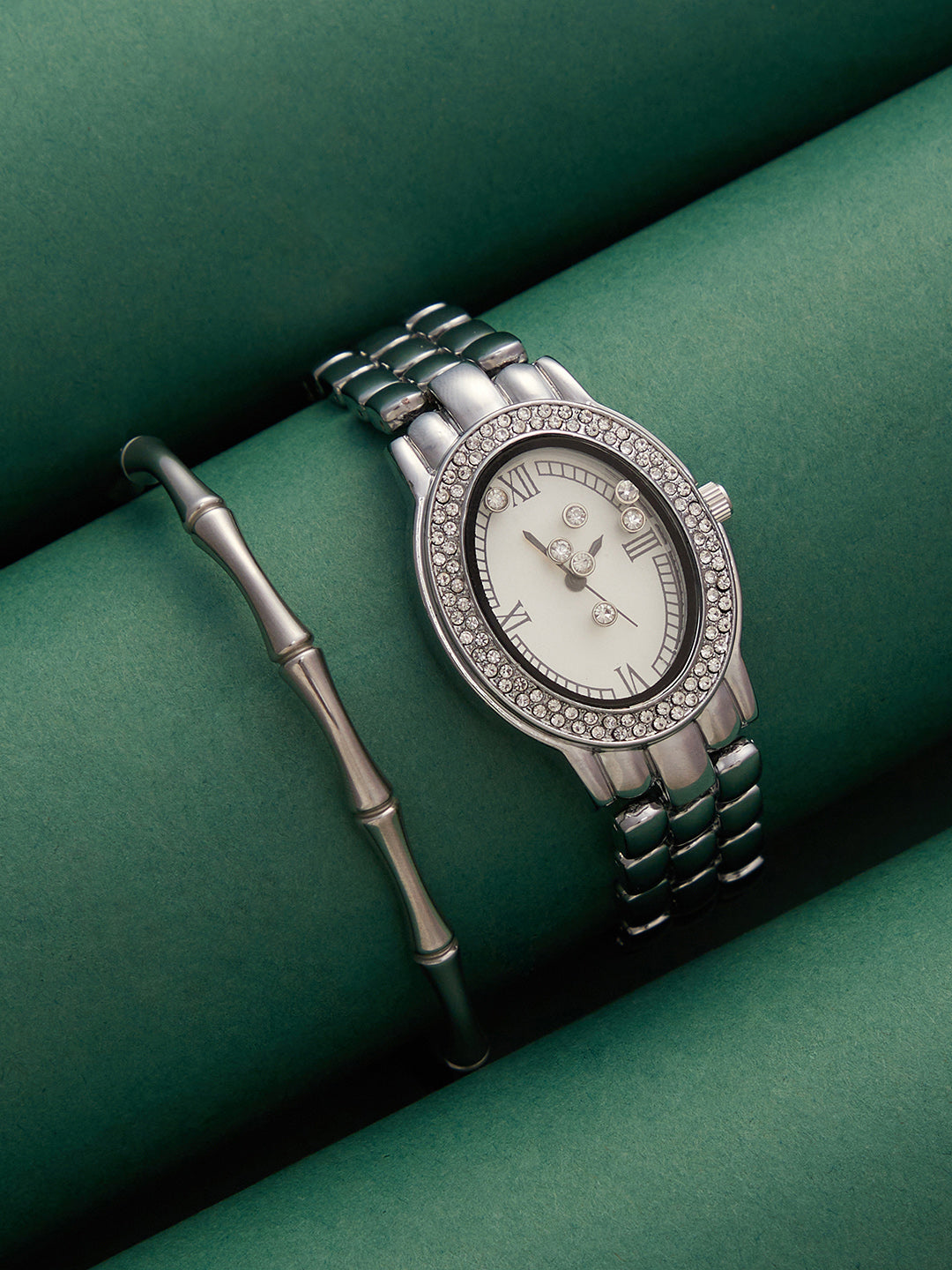 Haute Sauce The-Victoria-Oval-Watch-With-Bracelet-Combo