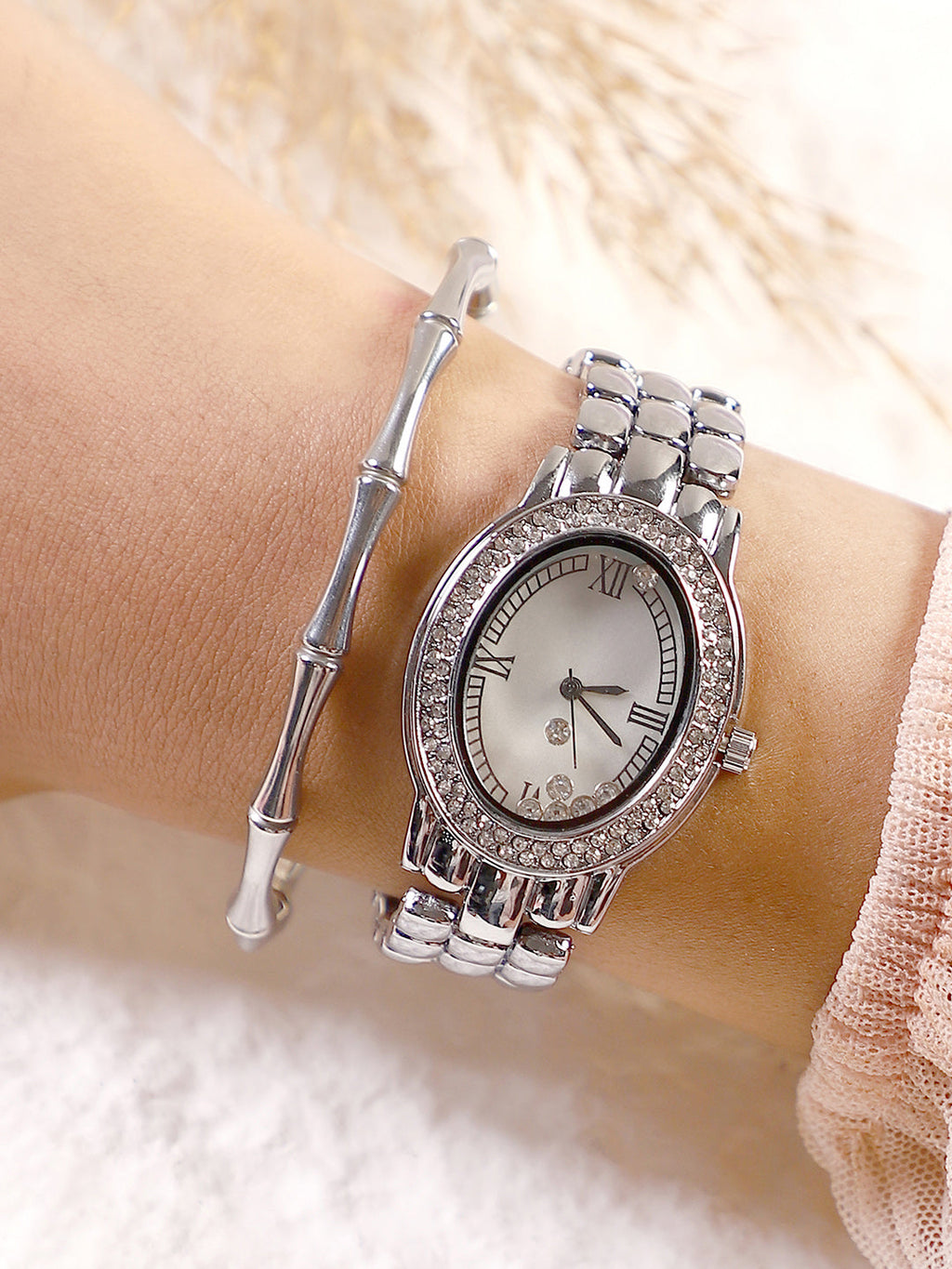 Haute Sauce The-Victoria-Oval-Watch-With-Bracelet-Combo