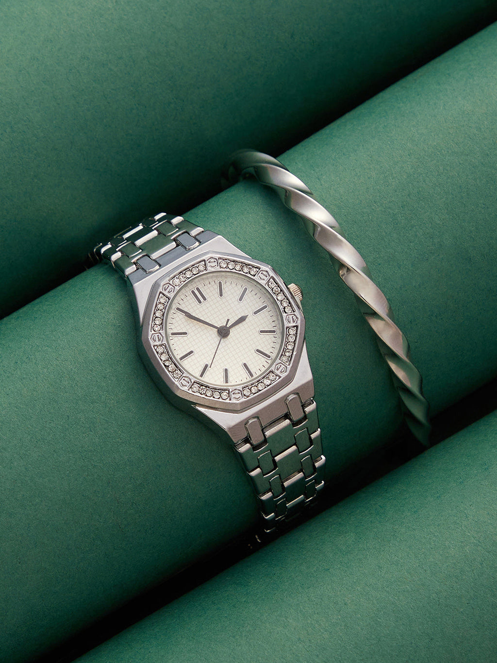Haute Sauce The-Aetheria-Cushion-Watch-With-Bracelet-Combo