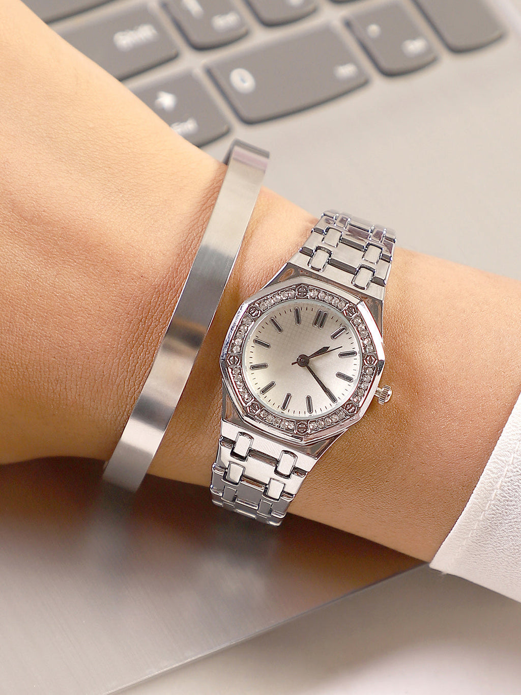 Haute Sauce The-Aetheria-Cushion-Watch-With-Bracelet-Combo