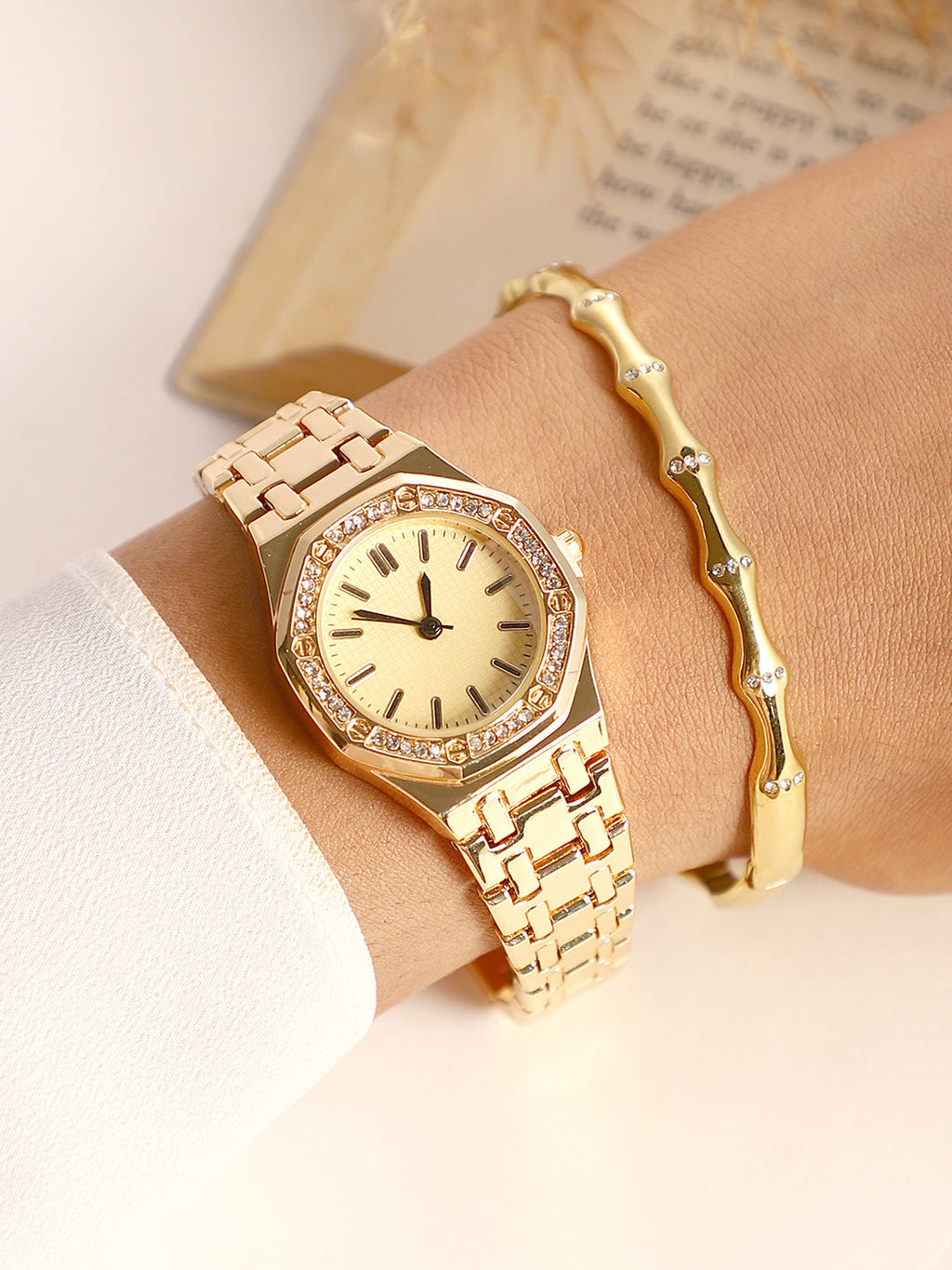 Haute Sauce The-Aetheria-Cushion-Watch-With-Bracelet-Combo
