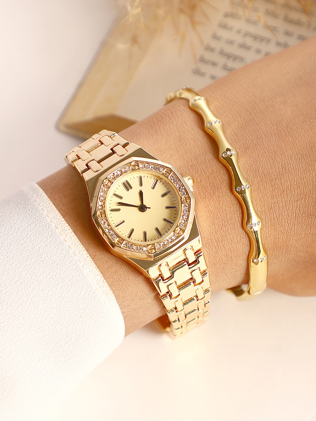 Haute Sauce The-Aetheria-Cushion-Watch-With-Bracelet-Combo