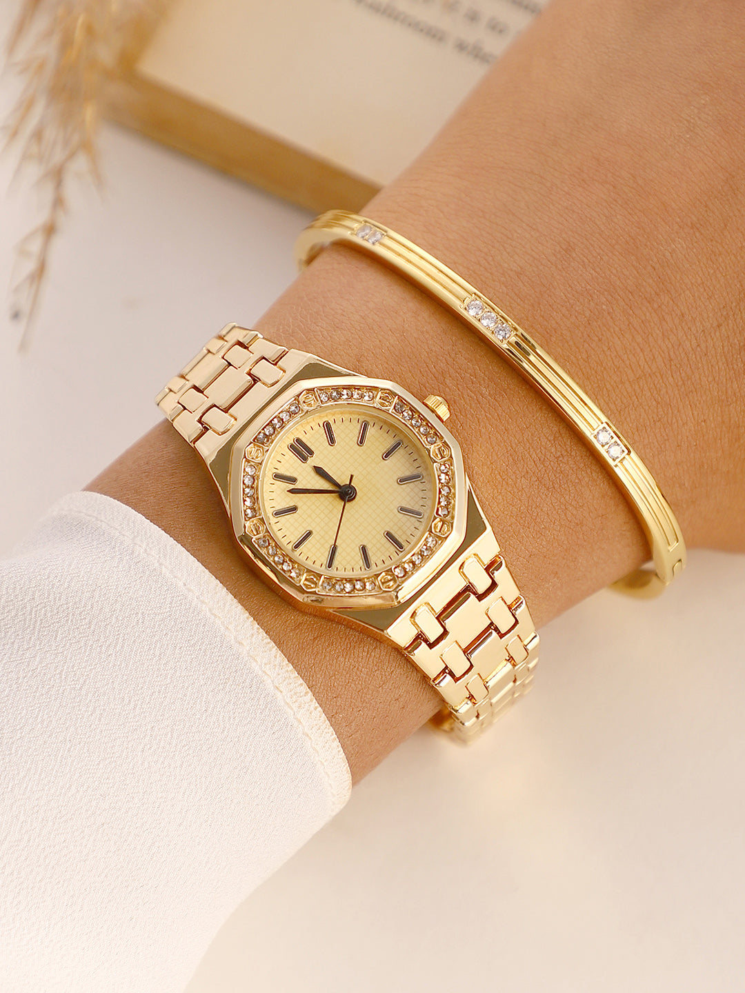 Haute Sauce The-Aetheria-Cushion-Watch-With-Bracelet-Combo