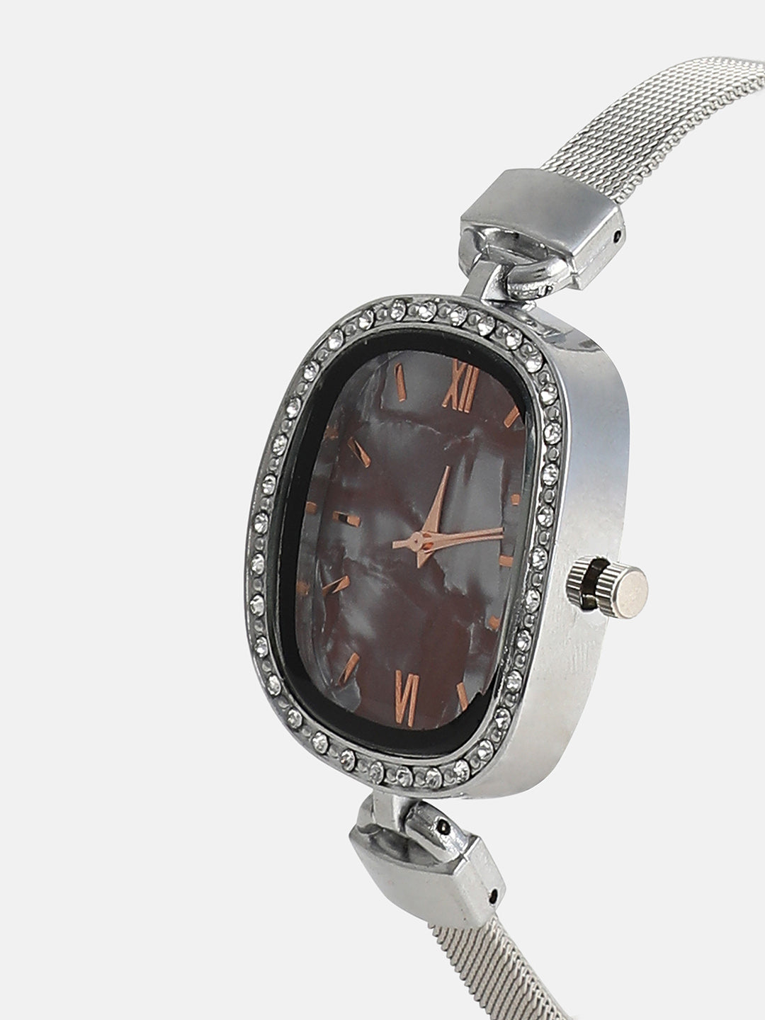 Haute Sauce The-Textured-Square-Watch-With-Bracelet-Combo