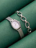 Haute Sauce The-Cosmopolis-Mesh-Rectangular-Watch-With-Bracelet-Combo