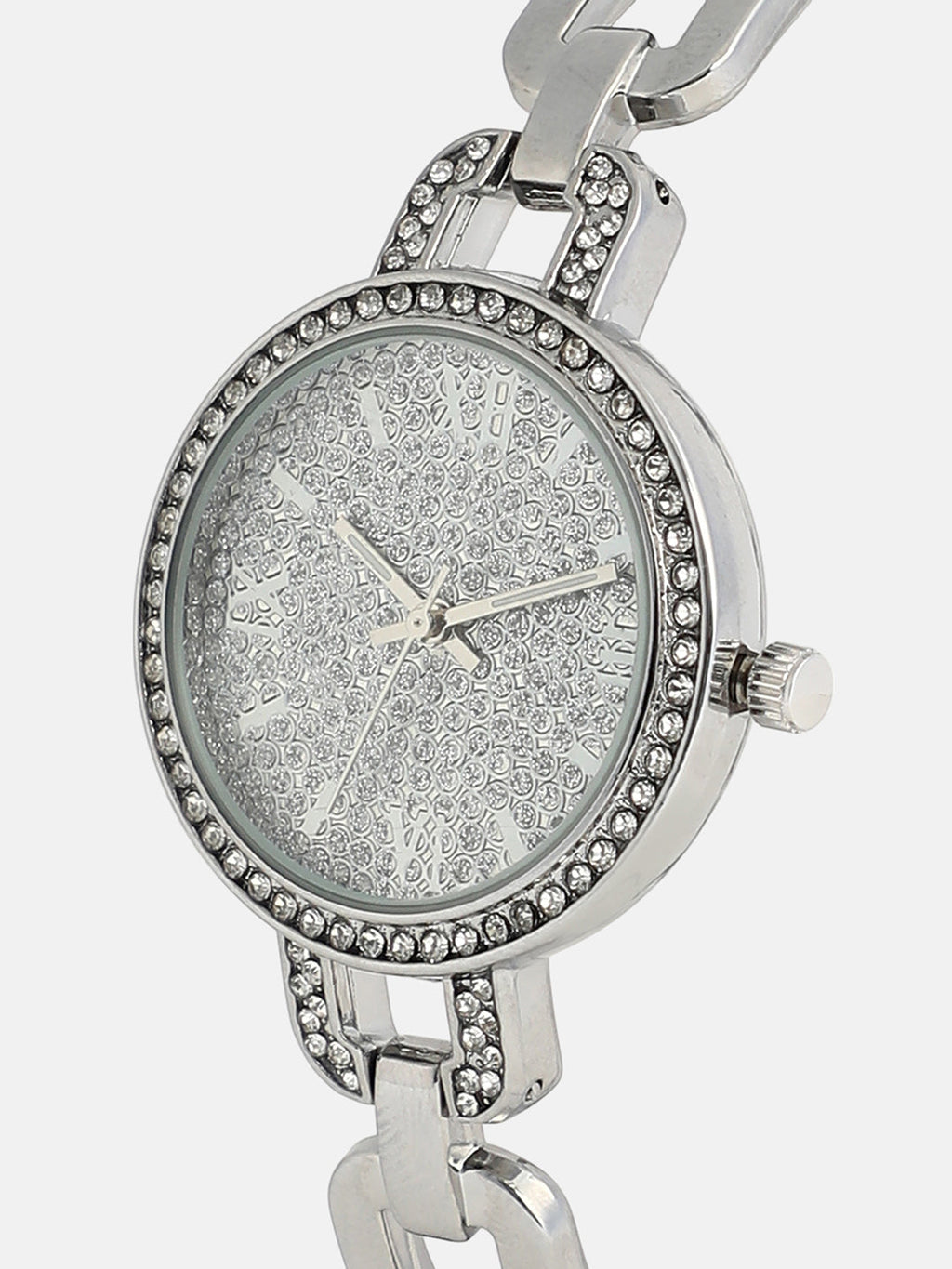 Haute Sauce The-Orne-Roman-Link-Round-Watch-With-Bracelet-Combo