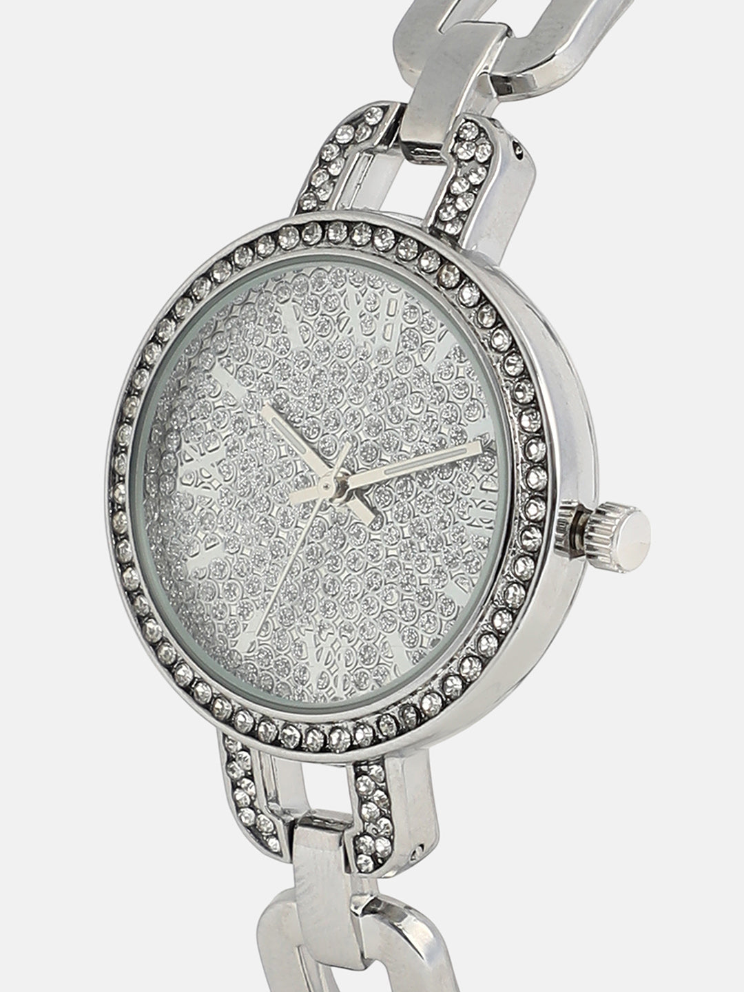 Haute Sauce The-Orne-Roman-Link-Round-Watch-With-Bracelet-Combo