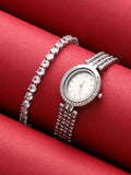 Haute Sauce The-Dotted-Oval-Watch-With-Bracelet-Combo