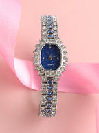 Embellished Block Oval Watch
