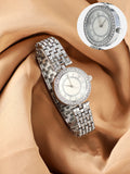 Haute Sauce The Embellished Five-Link Round Watch - Metallic Silver