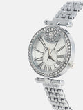 Haute Sauce The Opulent Roman Round Watch - Metallic Silver