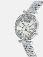 Haute Sauce The Opulent Roman Round Watch - Metallic Silver