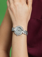 Haute Sauce The Foliage Round Watch - Metallic Silver