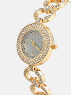 Haute Sauce The Embellished Link Round Watch