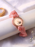 Haute Sauce The Scrunchie Heart Round Watch - Baby Pink