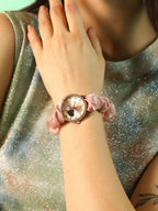Haute Sauce The Scrunchie Heart Round Watch - Baby Pink