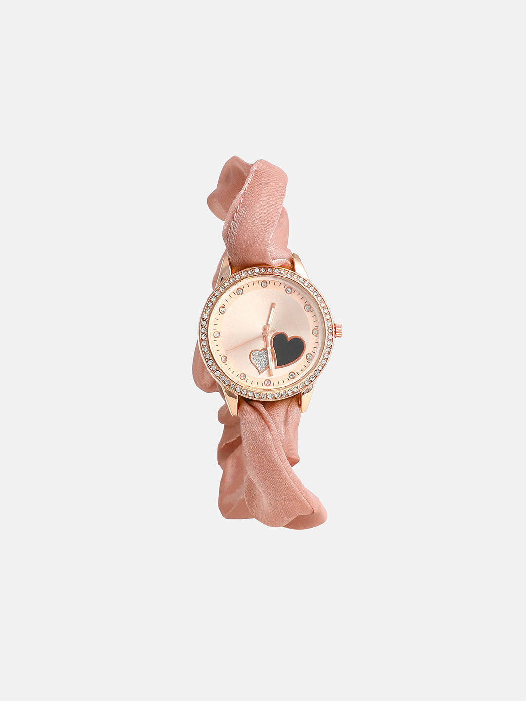 Haute Sauce The Scrunchie Heart Round Watch - Baby Pink