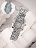 Haute Sauce The Bijou Ophidian Oval Watch - Metallic Silver