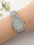 Haute Sauce The Bijou Ophidian Oval Watch - Metallic Silver