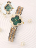 Haute Sauce The Dented Clover Watch - Emerald Green