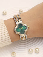 Haute Sauce The Dented Clover Watch - Emerald Green