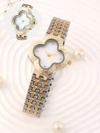 The Dented Clover Watch - Ivory White