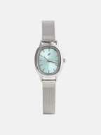 Haute Sauce The Cosmopolis Mesh Rectangular Watch - Powder Blue
