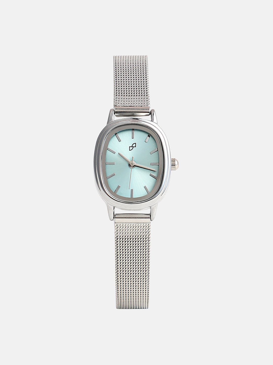 Haute Sauce The Cosmopolis Mesh Rectangular Watch - Powder Blue