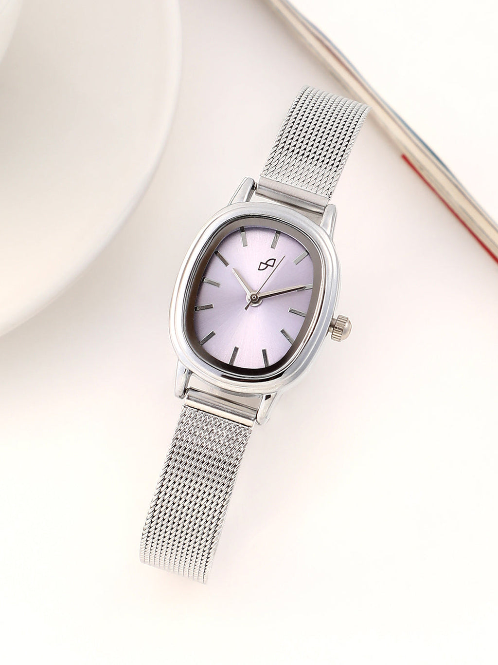 Haute Sauce The Cosmopolis Mesh Rectangular Watch - Lavender