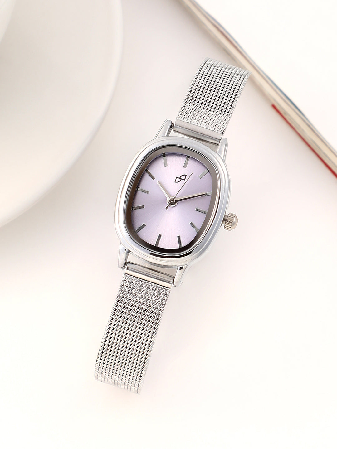 Haute Sauce The Cosmopolis Mesh Rectangular Watch - Lavender