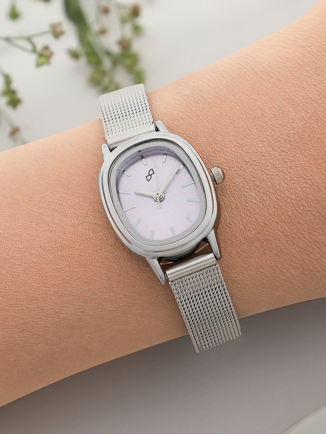 Haute Sauce The Cosmopolis Mesh Rectangular Watch - Lavender