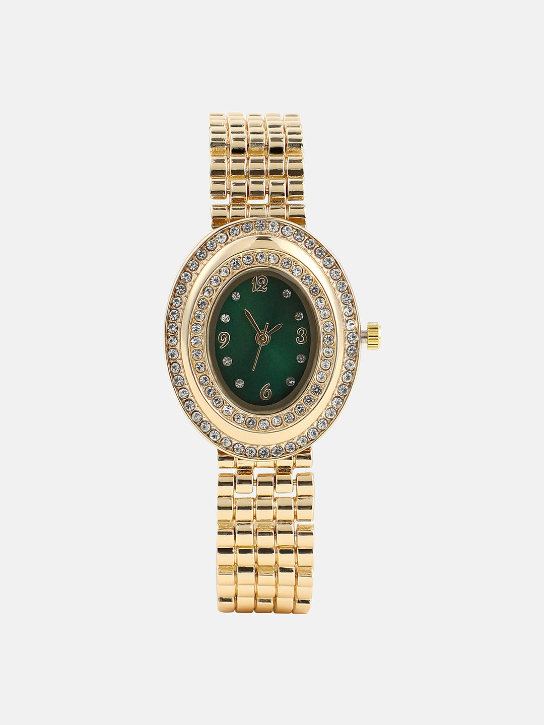 Haute Sauce The Mounted Gem Oval Watch - Emerald Green