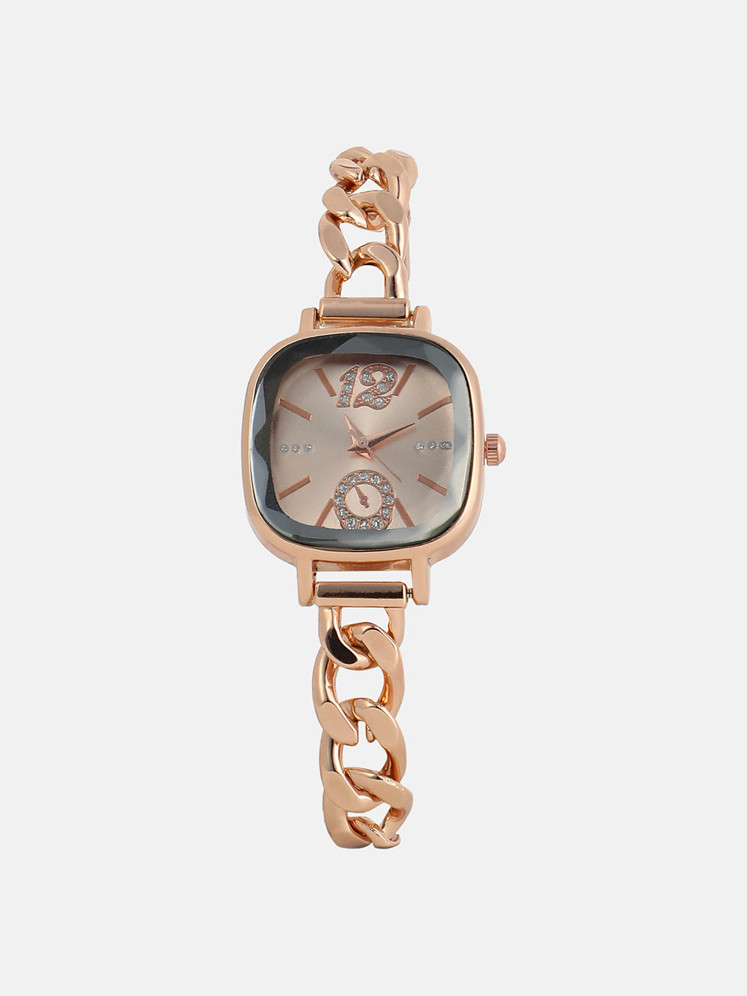 Haute Sauce The Celeste Chainlink Square Watch - Rose Gold