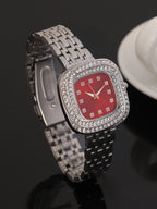 The Jolie Vortex Square Watch - Crimson Red