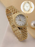 The Ribbed H-Link Round Watch