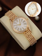 The Roman Dotted-Swirl Round Watch