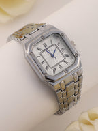 Haute Sauce The Torque Roman Square Watch - Metallic Silver