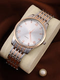 Haute Sauce The Roman Daytime Round Watch - Rose Gold & Metallic Silver