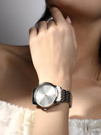 Haute Sauce The Roman Daytime Round Watch - Rose Gold & Metallic Silver