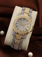 The Roman Zilienne Round Watch - Metallic Silver & California Gold
