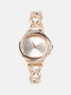 The Luraith-Gem Round Watch - Champayne Gold