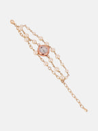The Snowball Round Watch - Pearl White