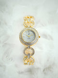 The Cristal Orb-Link Round Watch - Crystal Silver