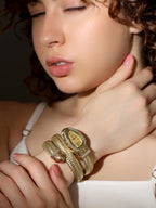 Haute Sauce The Aurora Wrap Oval Watch -  Champagne Gold